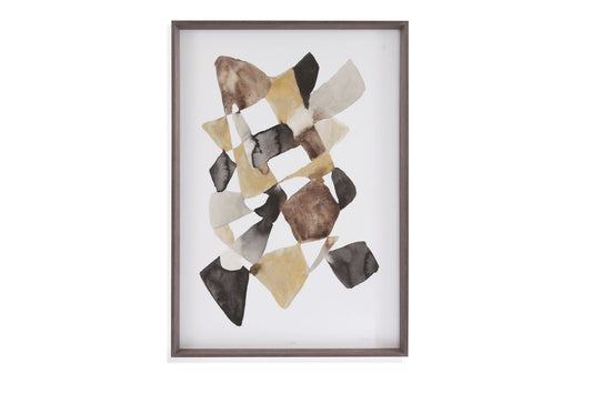Mod In Neutrals II Framed Print - Brown