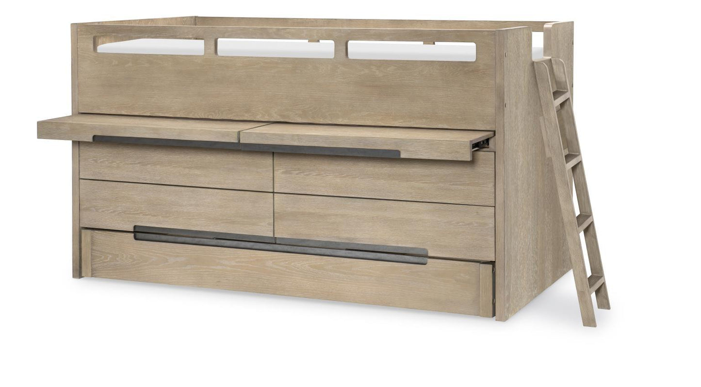 District - Complete Captains Bed - Weathered Oak