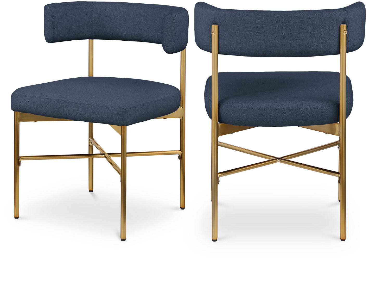 Rivage - Durable Dining Chair With Gold Frame (Set of 2)