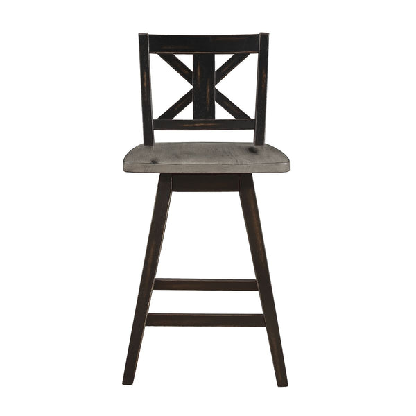 Amsonia Swivel Counter Height Chair, Black