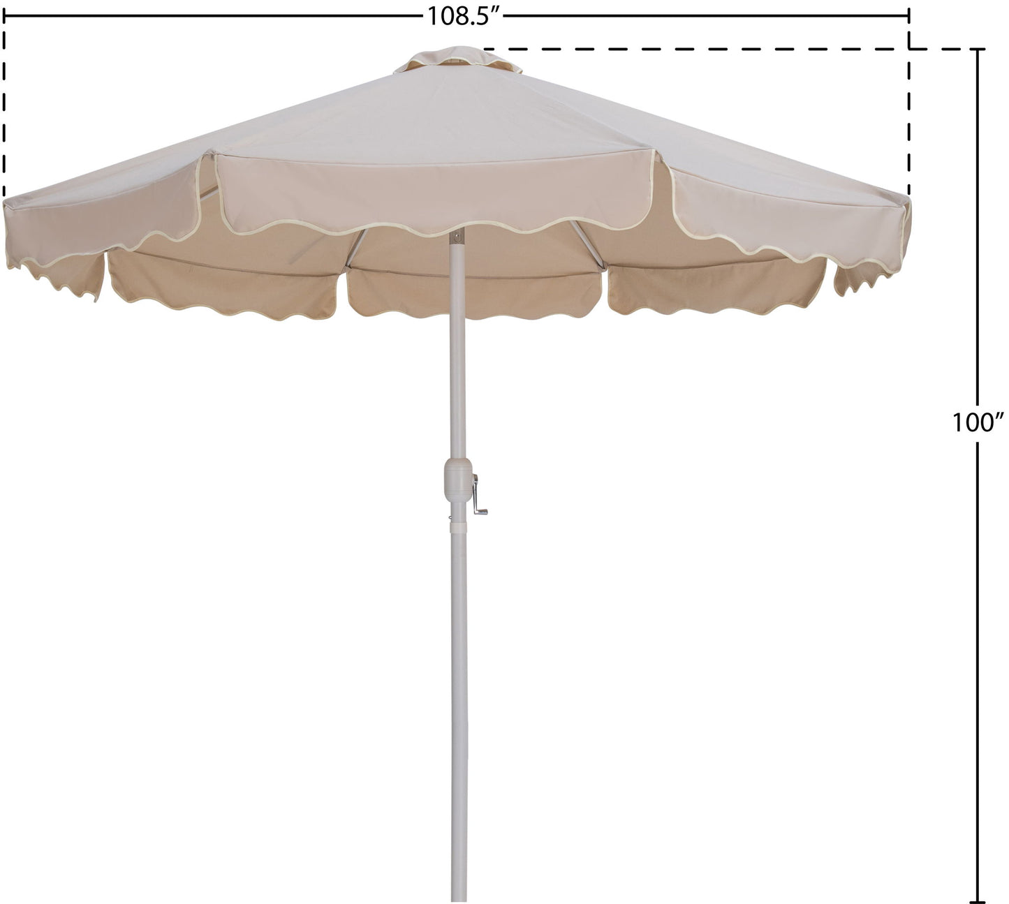 Amalfi - Patio Umbrella - White Pole