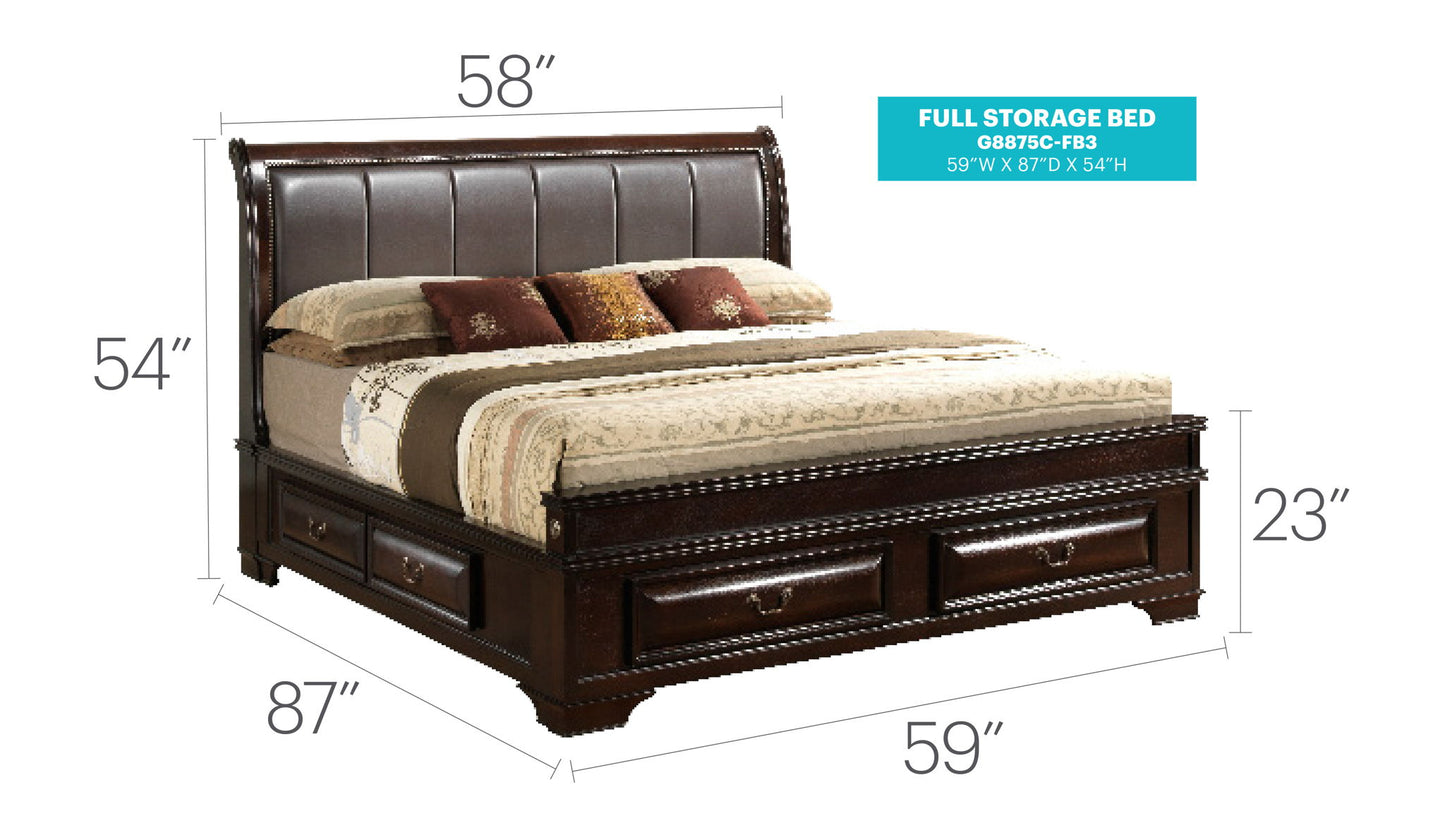 Glory Furniture - LaVita - Upholstered Storage Bed