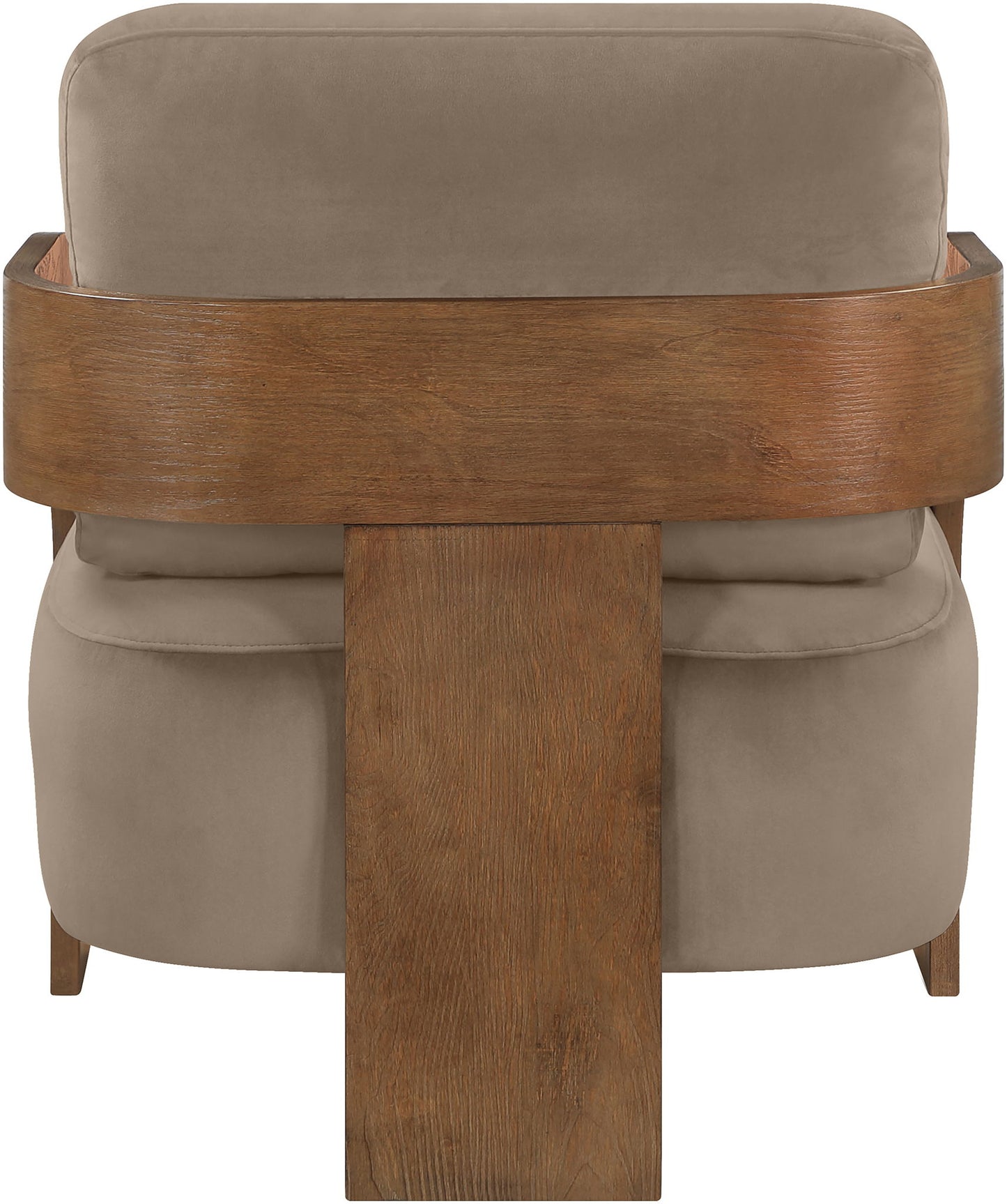 Cedra - Velvet Performance Fabric Upholstered Accent Chair - Brown Frame
