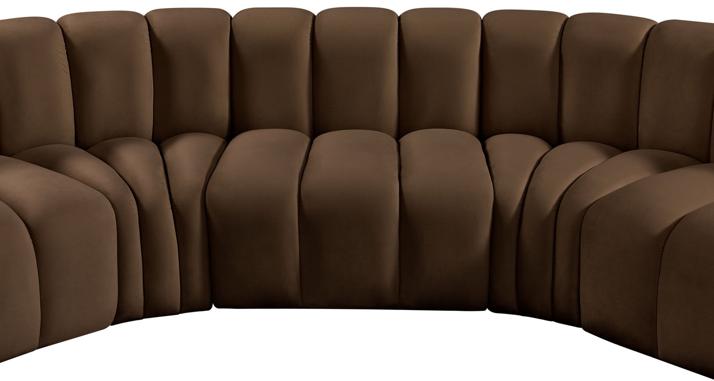 Arc - Velvet Modular U-Shaped Sectional