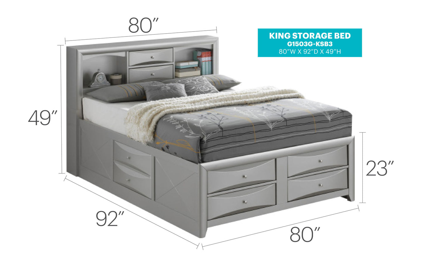 Glory Furniture - Marilla - Storage Bed