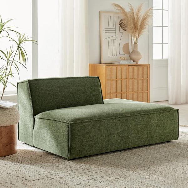 Restore Performance Fabric Upholstered Right-Facing Armless Modular Chaise - Foliage