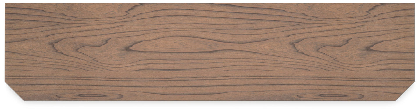 Landocken - XL TV Stand W/Fireplace Option - Brown / Blue