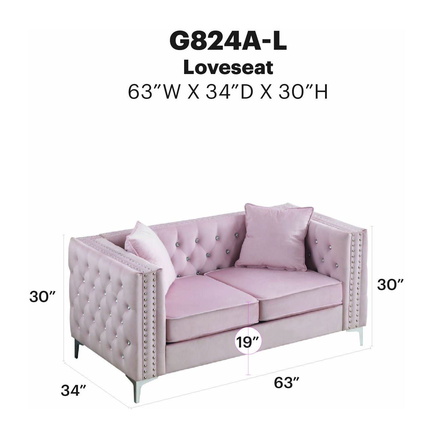 Glory Furniture - Paige - Loveseat