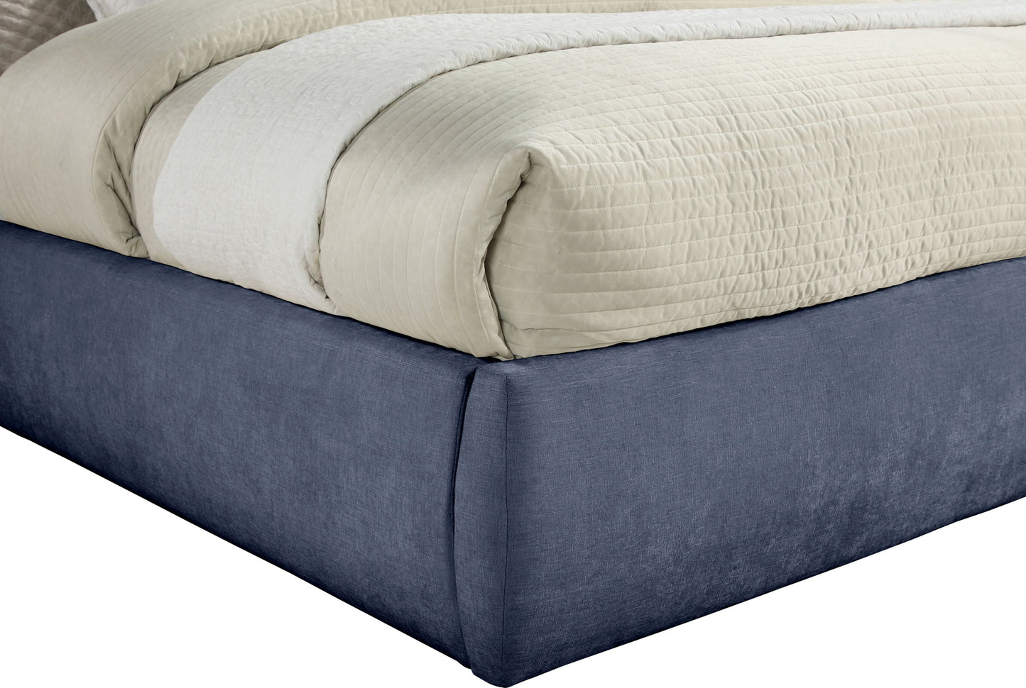 Adam - Chenille Fabric Bed With 89" Headboard