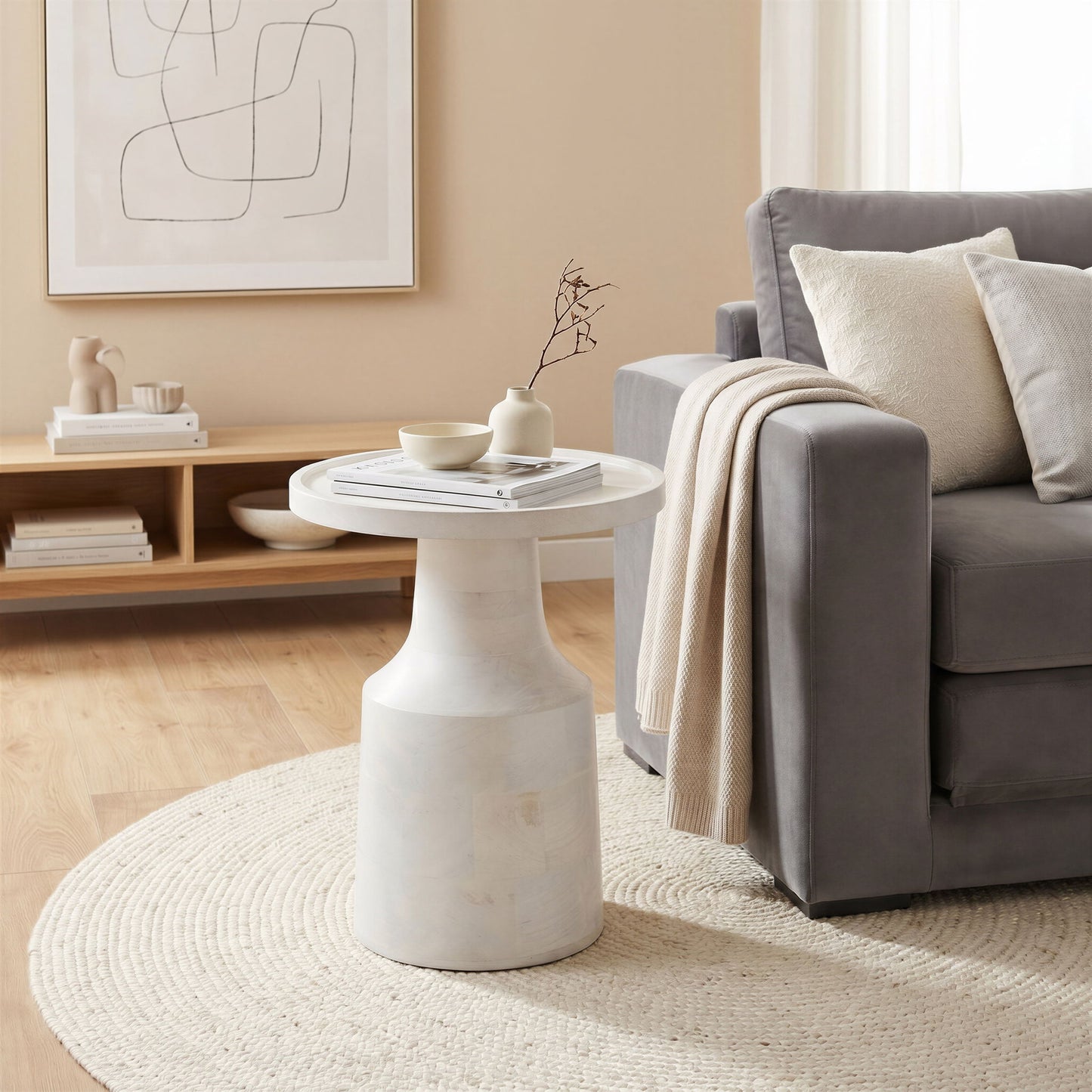 Cala - Side Table - White