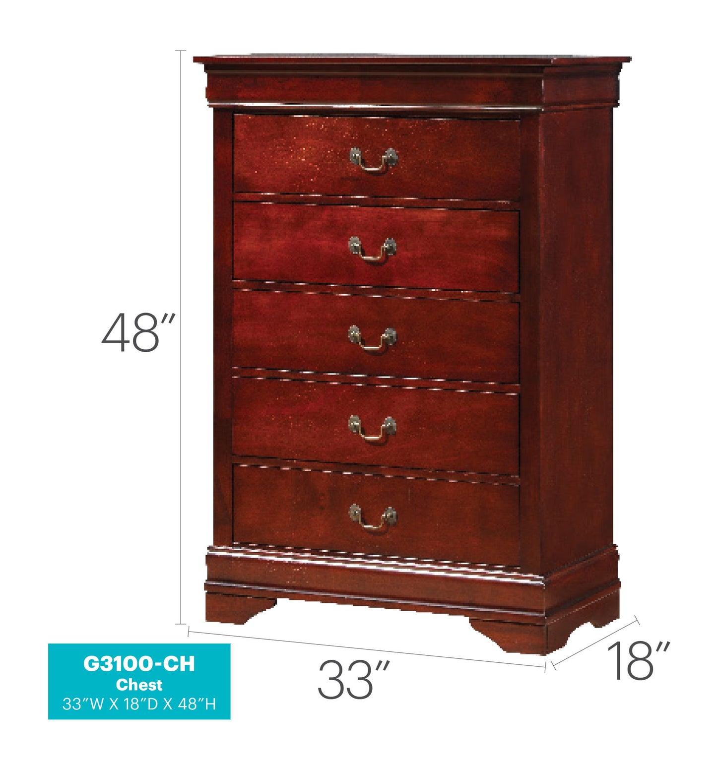 Glory Furniture - Louis Phillipe - Accent Chest