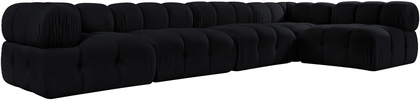 Orin - Velvet 5 Piece Modular Sectional