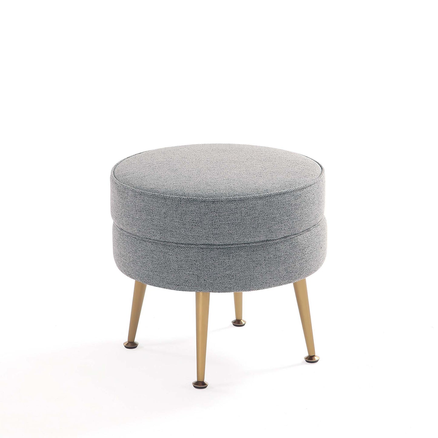 Manhattan Bailey - Accent Ottoman With Gold Chrome Legs
