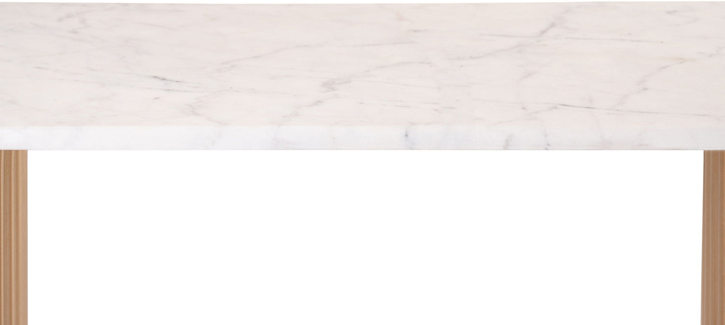 Cindra - Genuine Marble Top And Iron Base Console Table