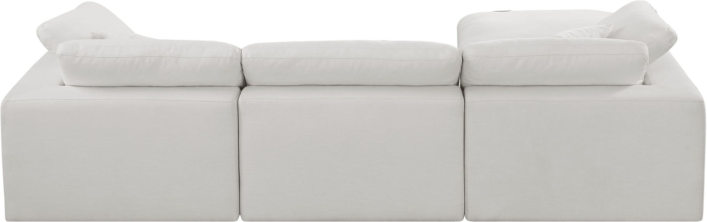 Comfy - 4 Piece Linen Fabric Modular Sectional With Chaise
