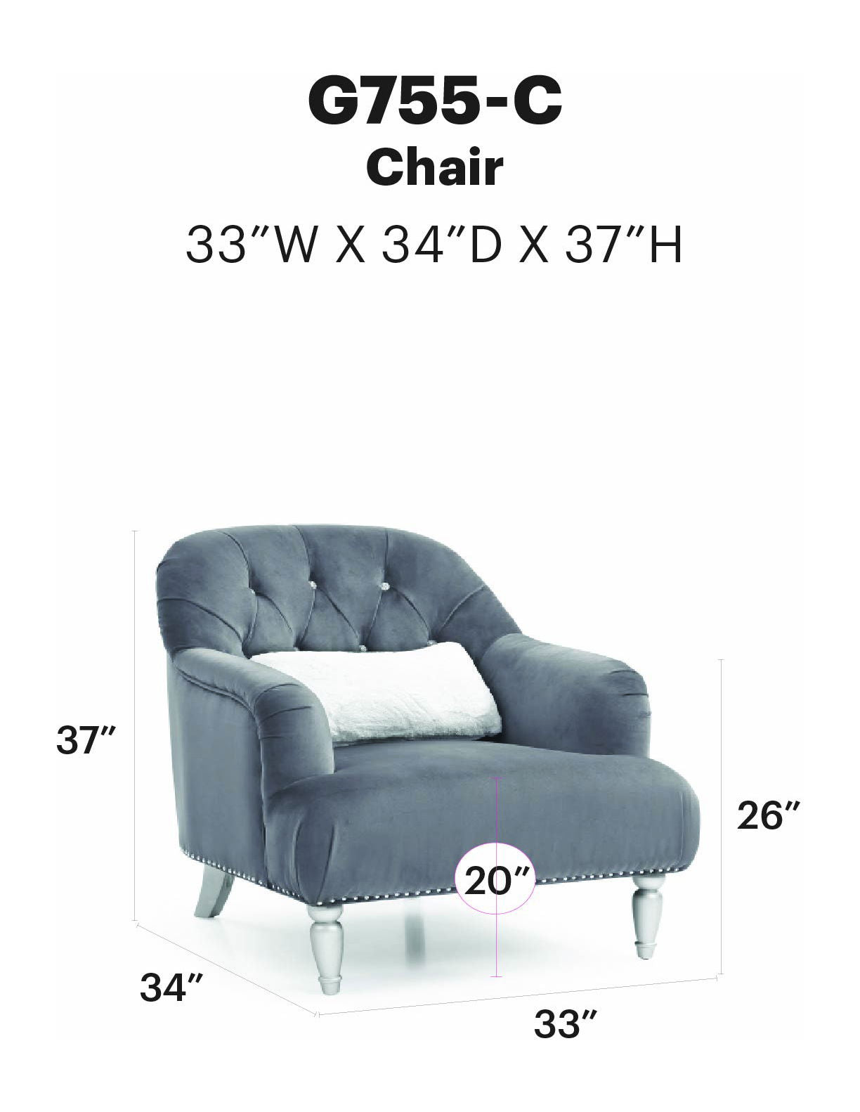 Glory Furniture - Jewel - Chair