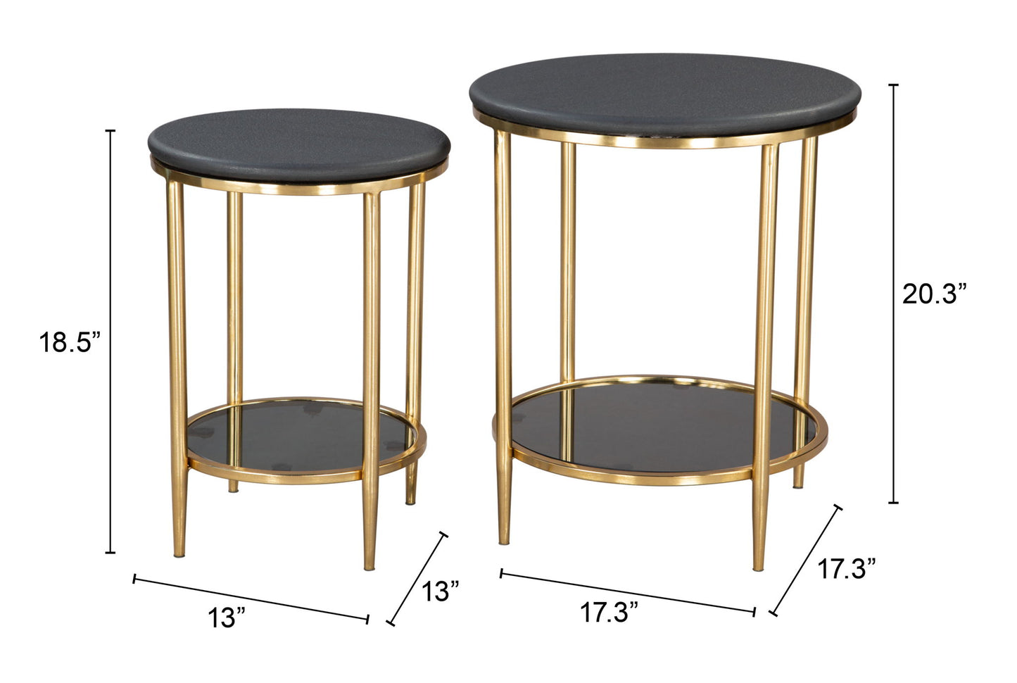 Koper - Coffee Table Set - Black