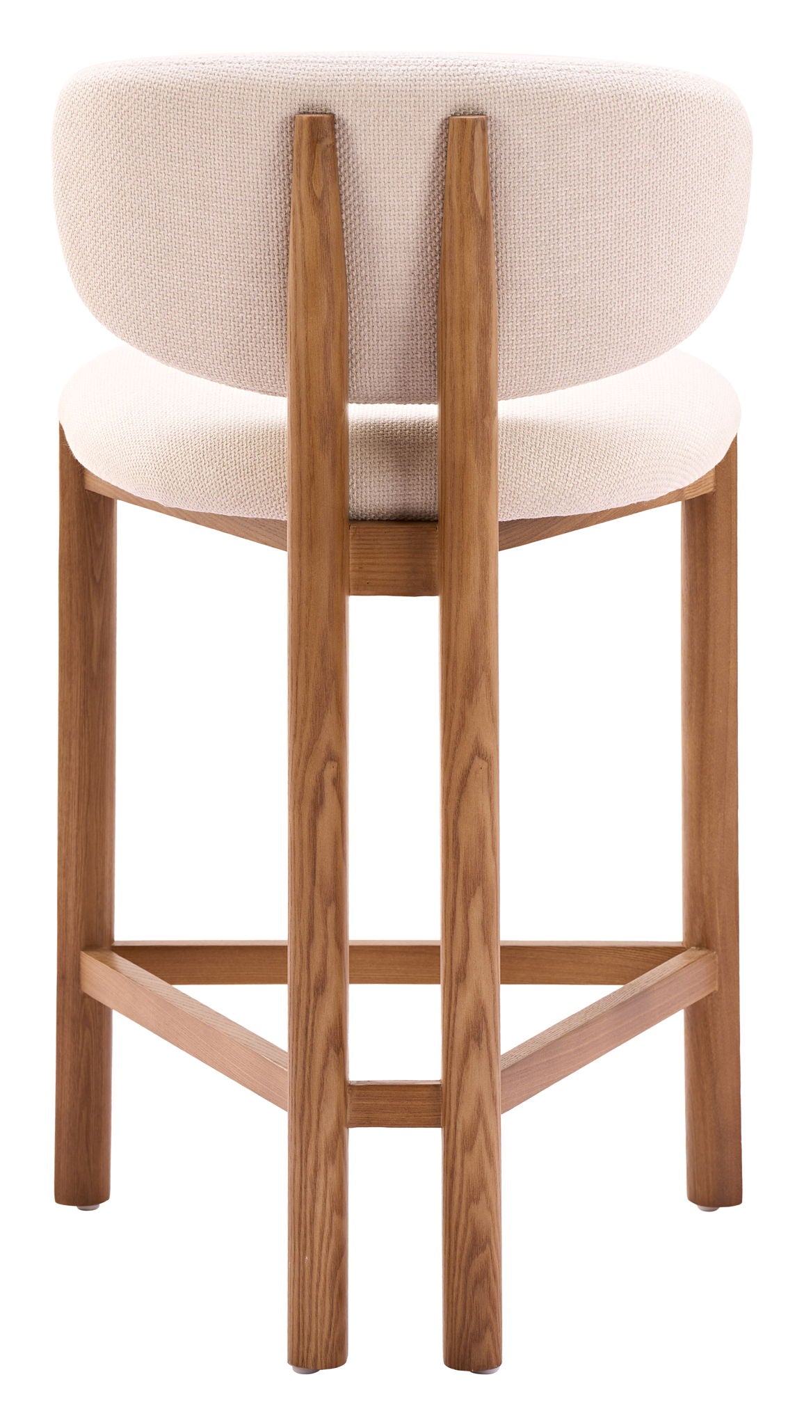 Rosetta - Counter Stool (Set of 2) - Beige / Walnut