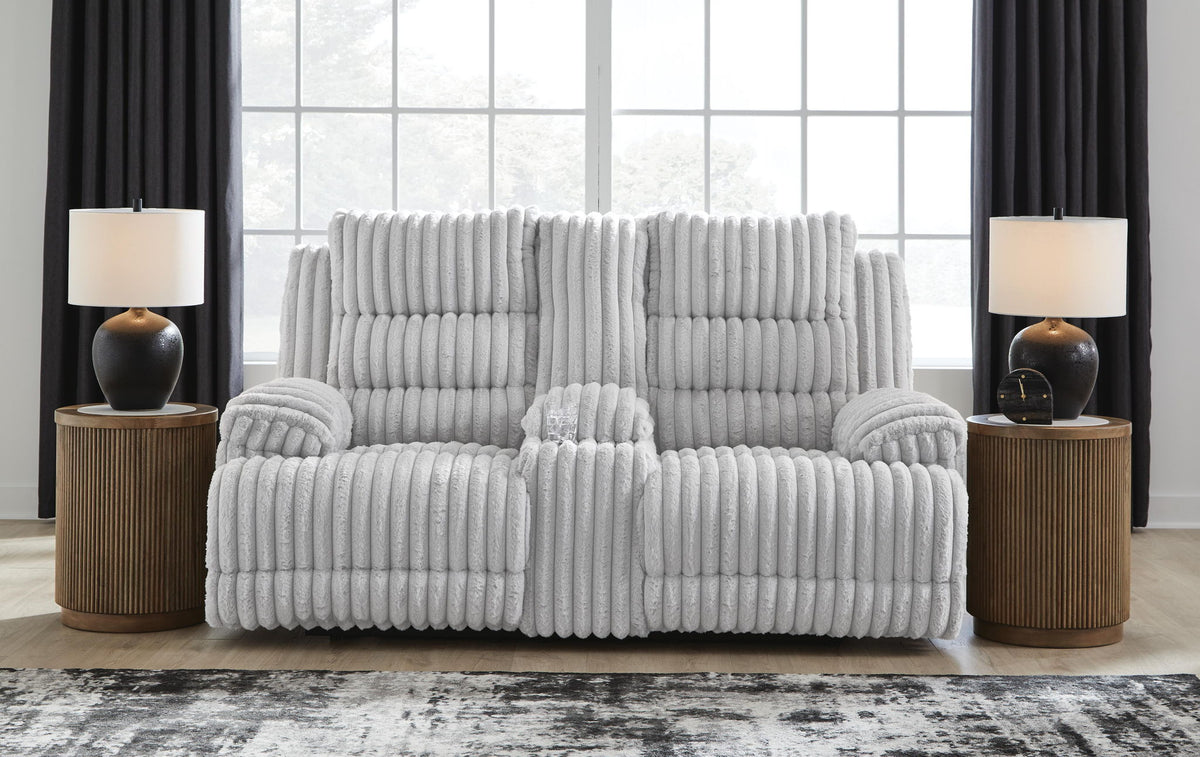 Rhines Falls - 2 Pc. - Power Reclining Sofa And Loveseat - Alloy