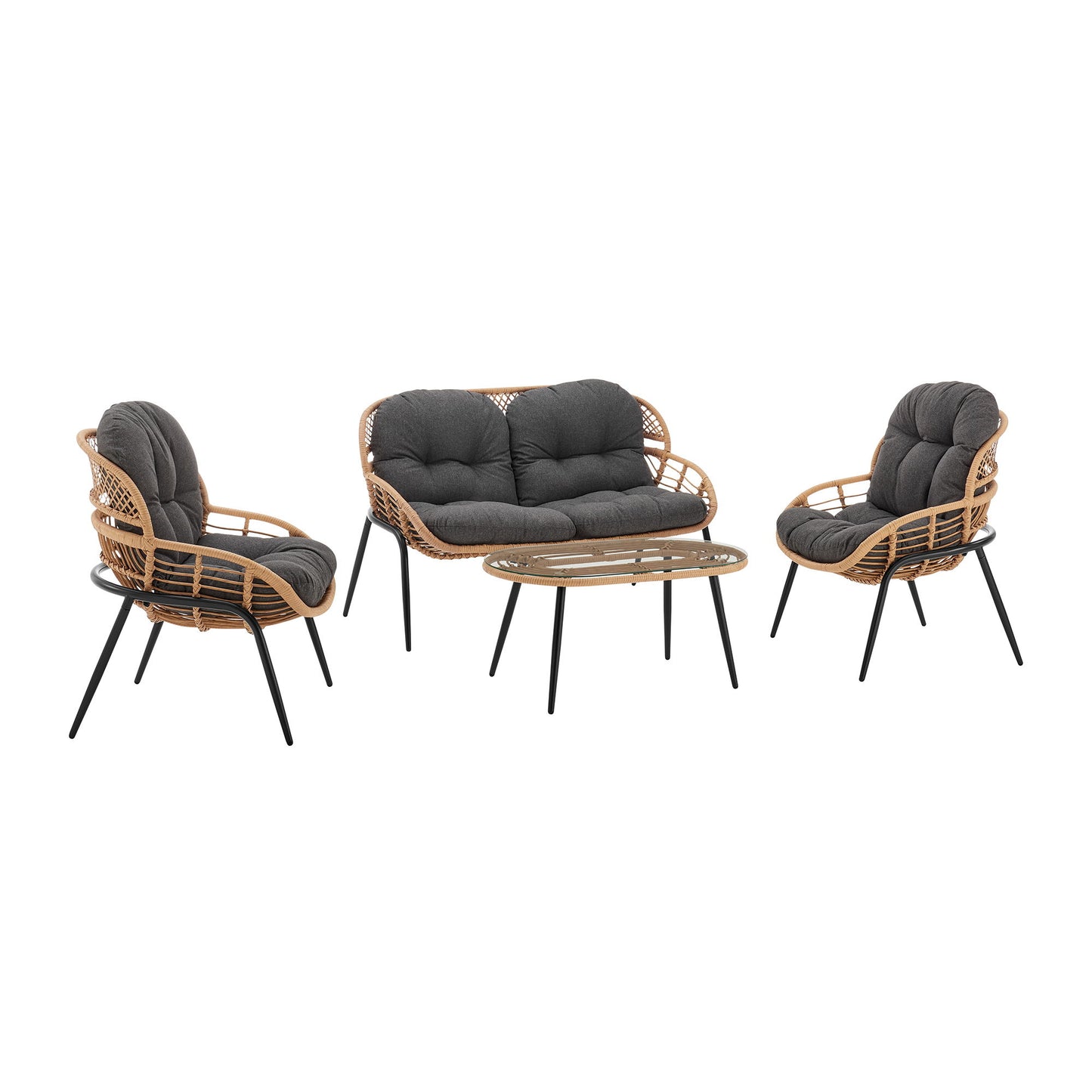 Manhattan Pine - 4-Piece Conversation Set