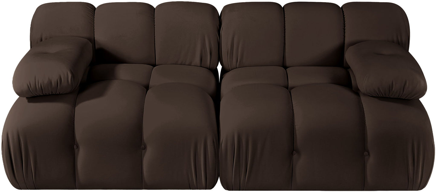 Orin - Velvet Performance Fabric Upholstered 2 Piece Modular Sofa