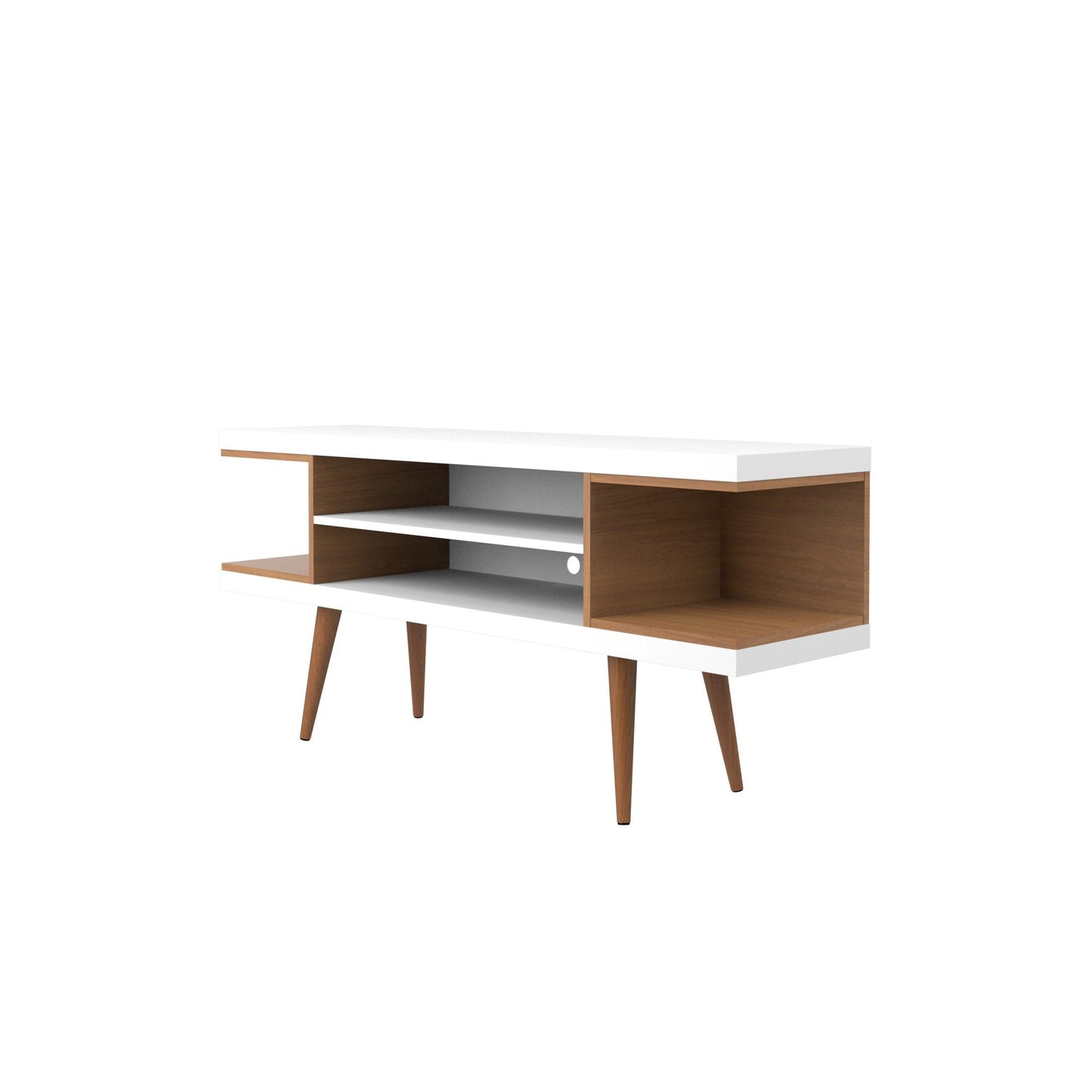 Manhattan Utopia - TV Stand - Maple Cream And White
