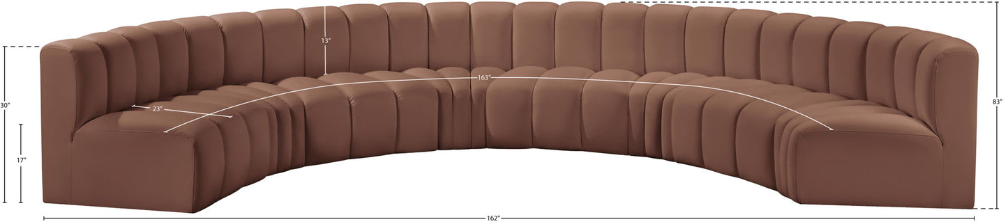 Arc - Faux Leather 8 Piece U-Shaped Modular Sofa