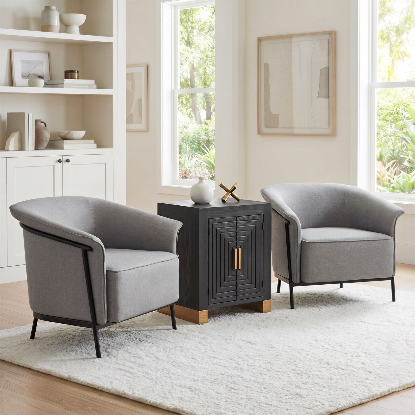 Trazo - Side Table - Black