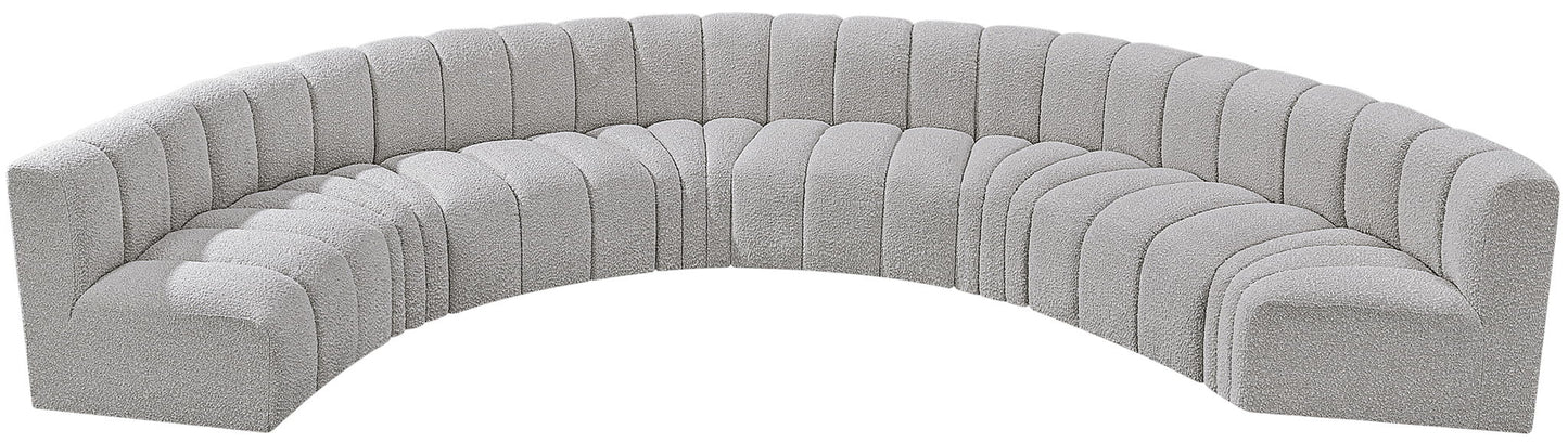 Arc - Boucle Fabric 8 Piece U-Shaped Modular Sofa