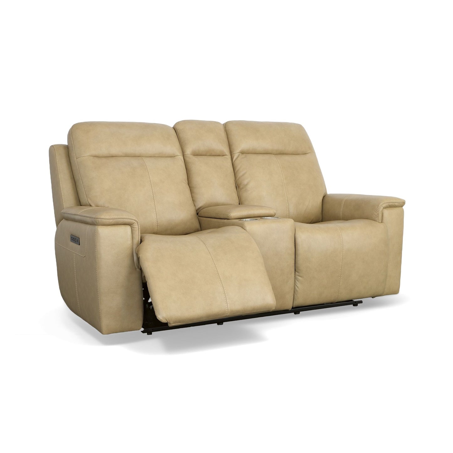 Odell - Power Reclining Loveseat With Console, Power Headrests & Lumbar - Stone