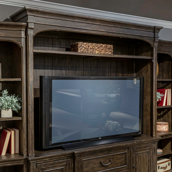 Paradise Valley - Entertainment Hutch - Saddle Brown