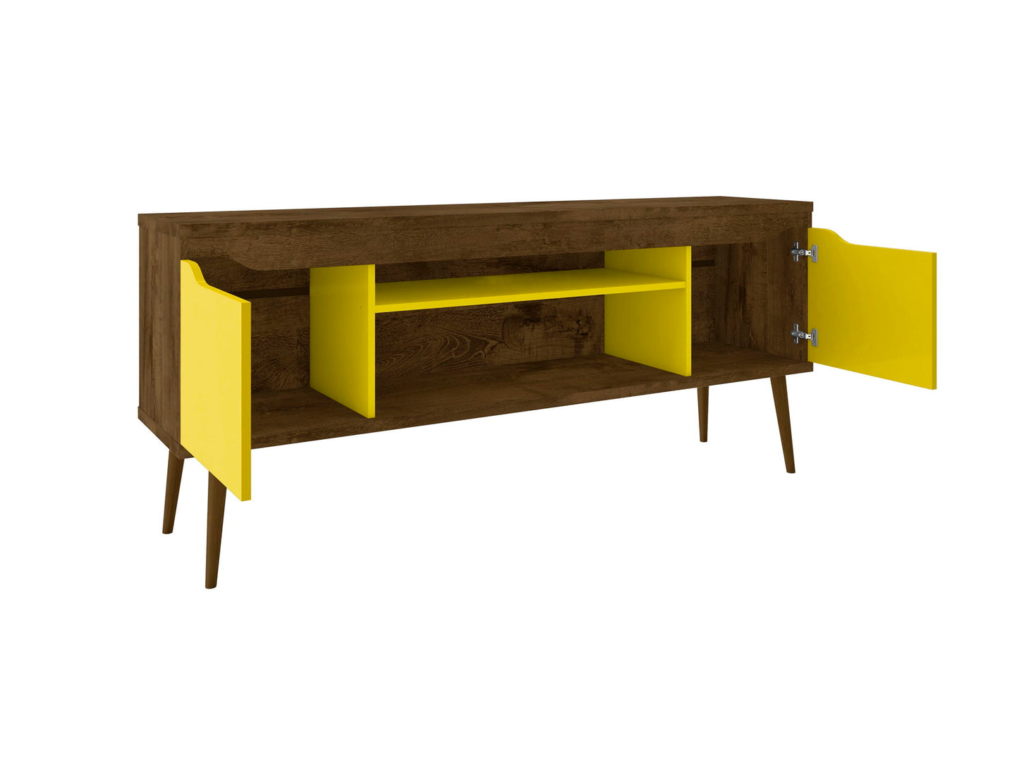 Manhattan Bradley - TV Stand With Rustic Brown Base