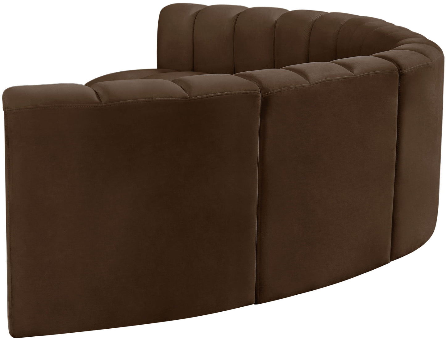 Arc - Velvet 6 Piece U-Shaped Modular Sofa