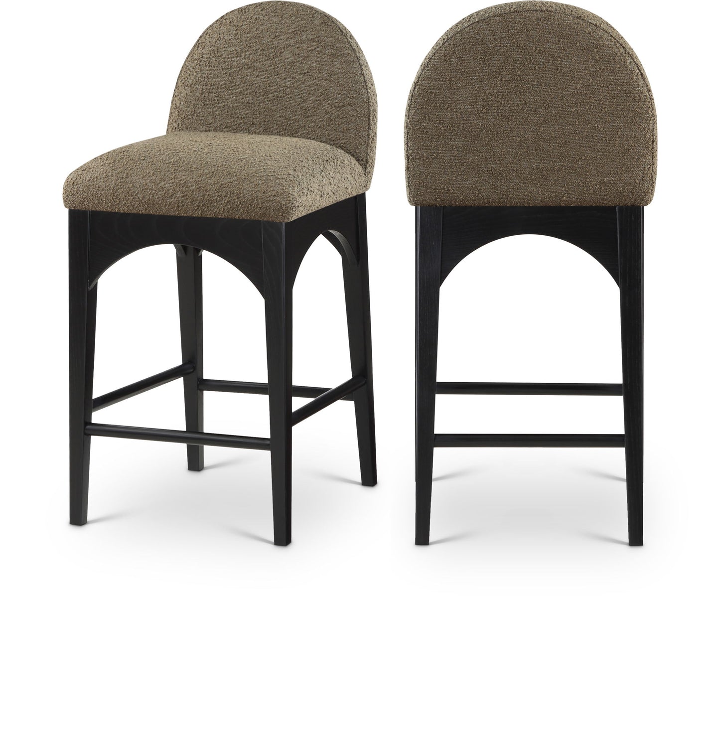 Waldorf - Boucle Stool With Black Legs