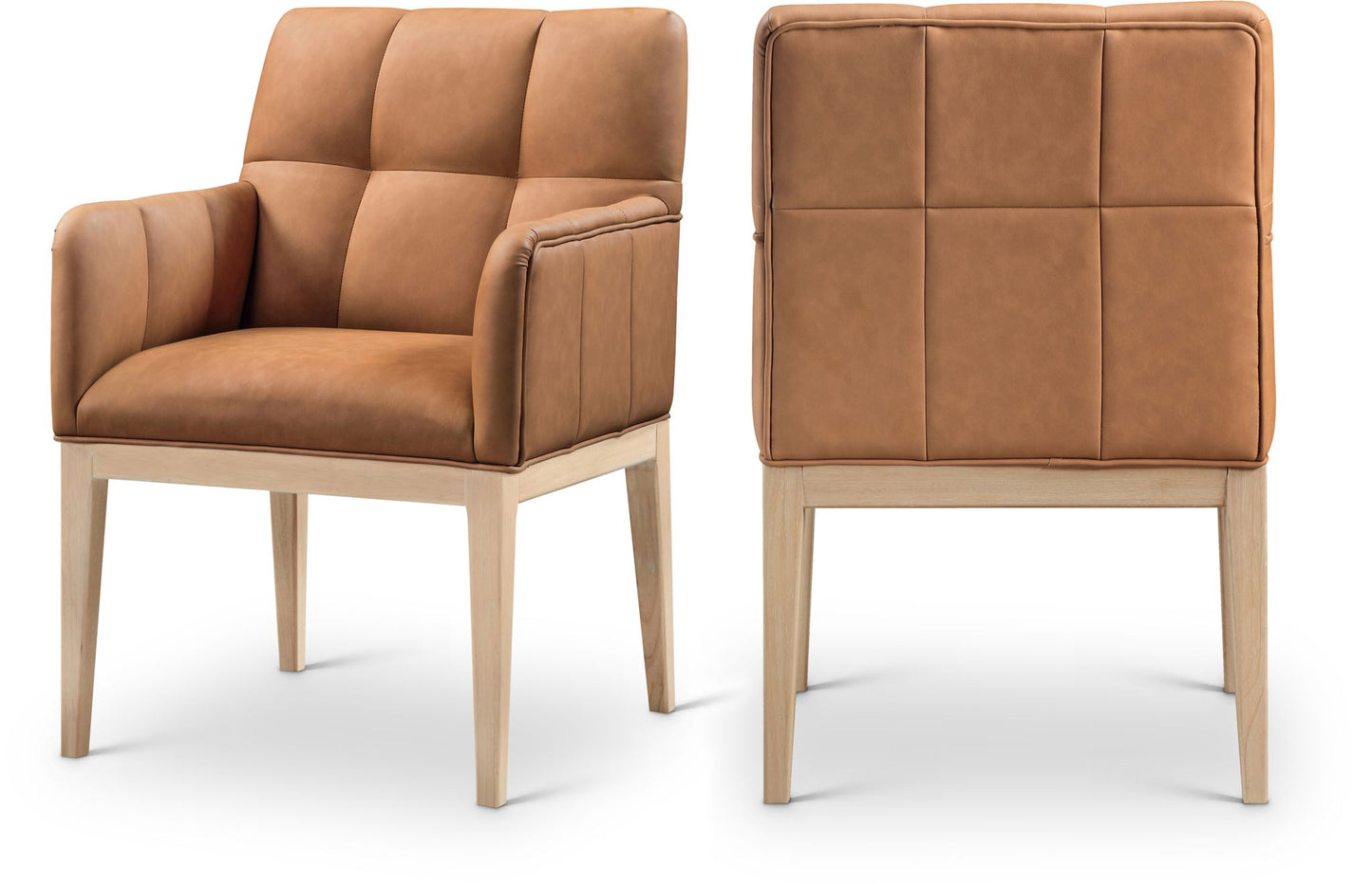Adrian - Dining Arm Chair (Set of 2) - Light Brown Legs