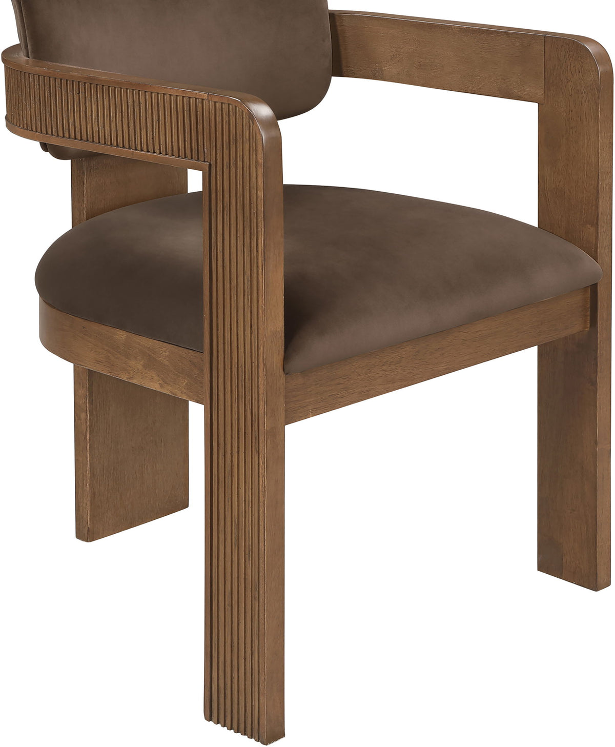 Sacha - Velvet Dining Chair With Brown Base (Set of 2)