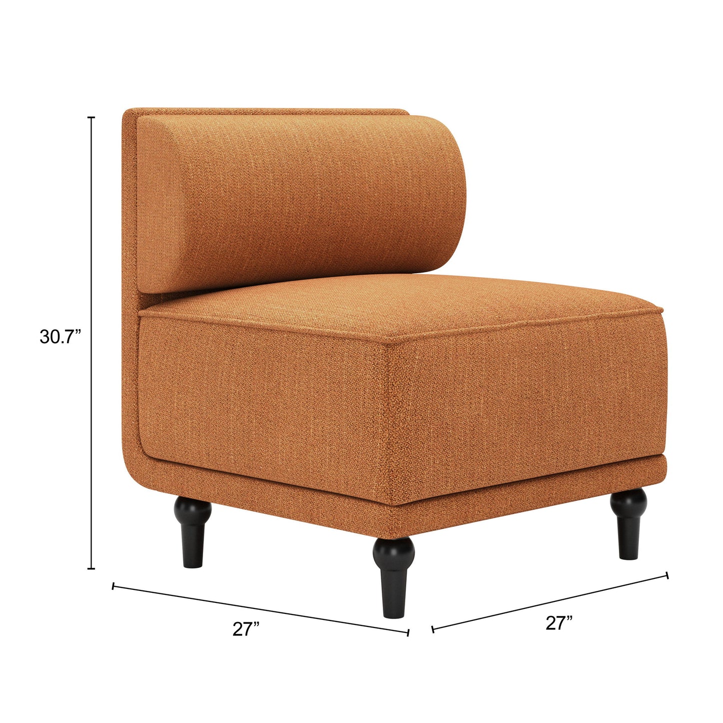 Malben - Middle Chair - Brown