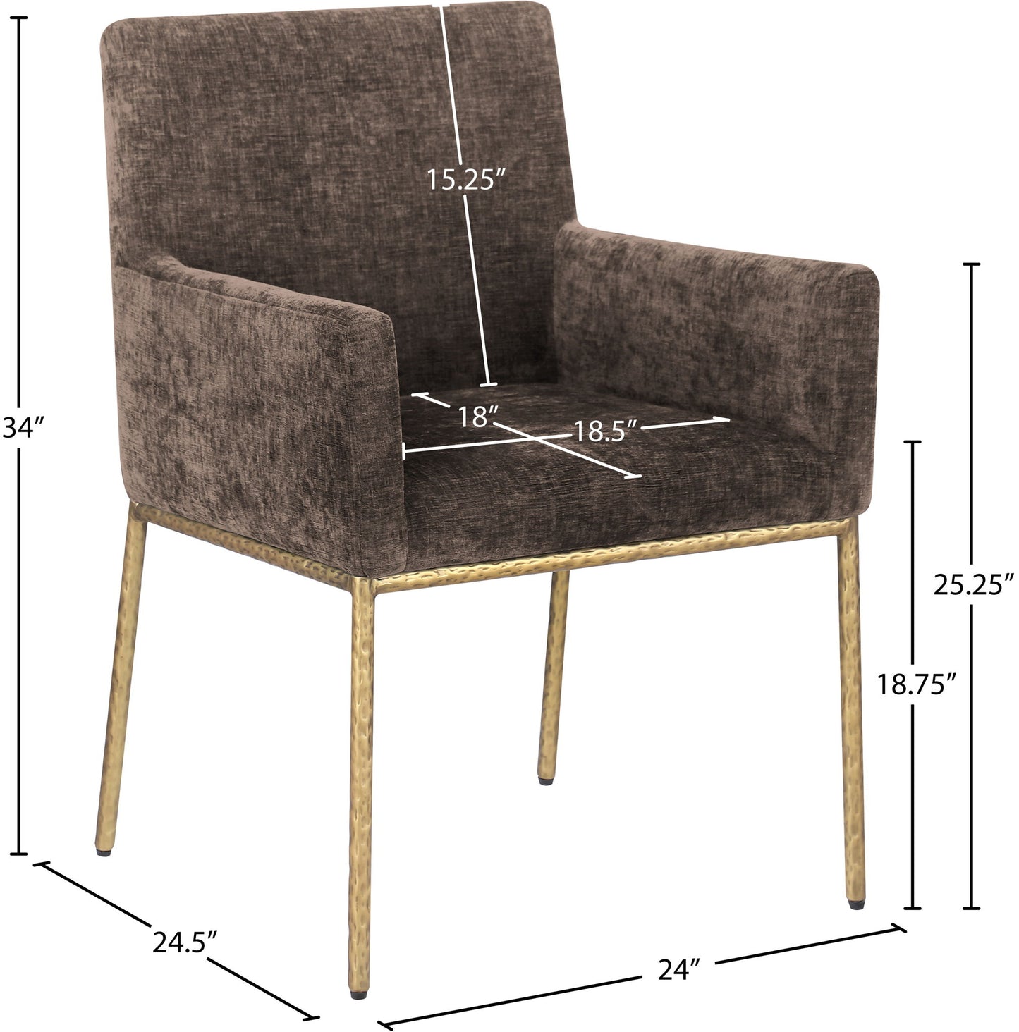 Reeves - Dining Chair With Gold Legs (Set of 2)