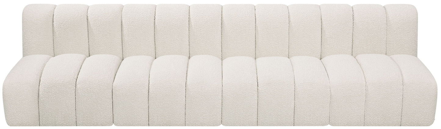 Arc - Boucle Fabric 4 Seats Modular Sofa