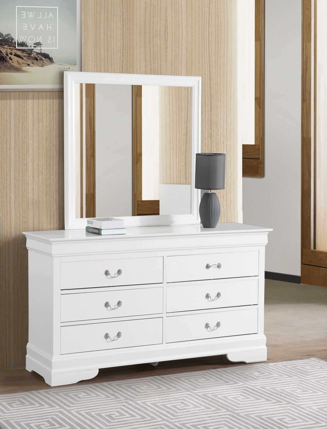 Glory Furniture - Louis Phillipe - Dresser & Mirror