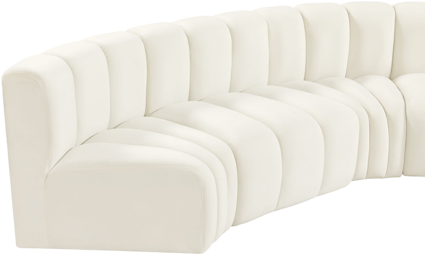 Arc - Velvet 6 Piece U-Shaped Modular Sofa