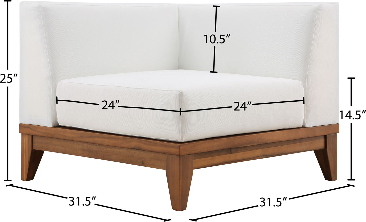 Rio - Corner Chair - Off White