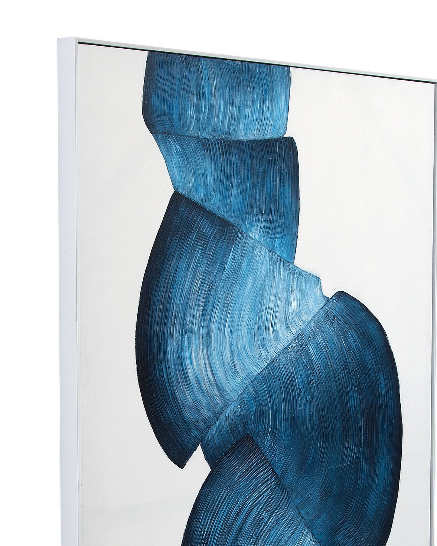 Ribbons Canvas Art - White / Blue