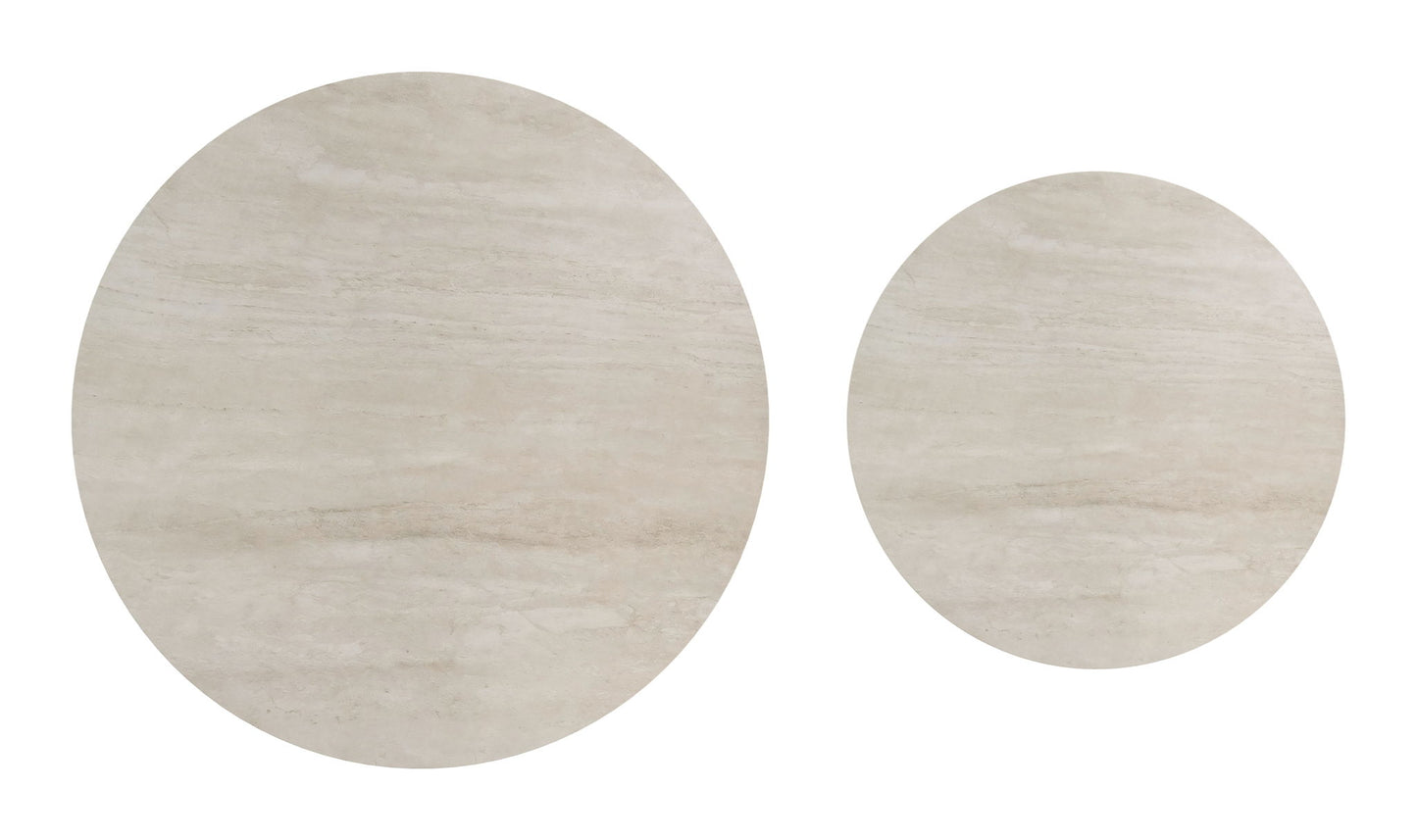Camella - Coffee Table Set - Light Beige / Black
