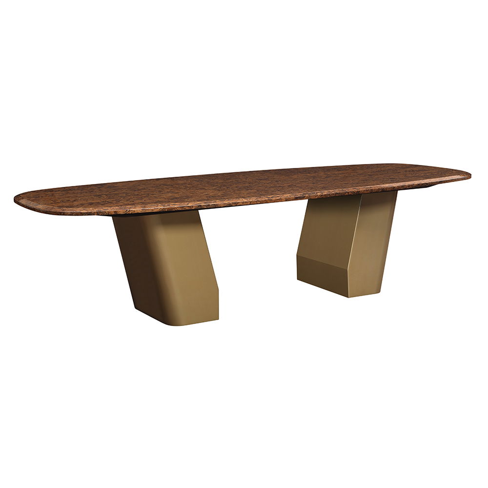 Jamonica - Dining Table - Brown / Gold
