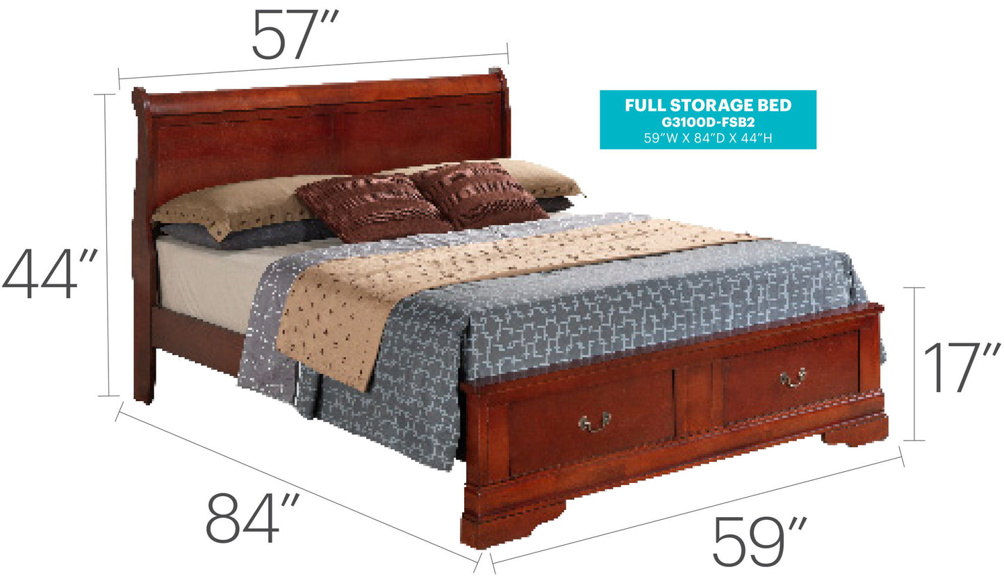 Glory Furniture - Louis Phillipe - Storage Bed