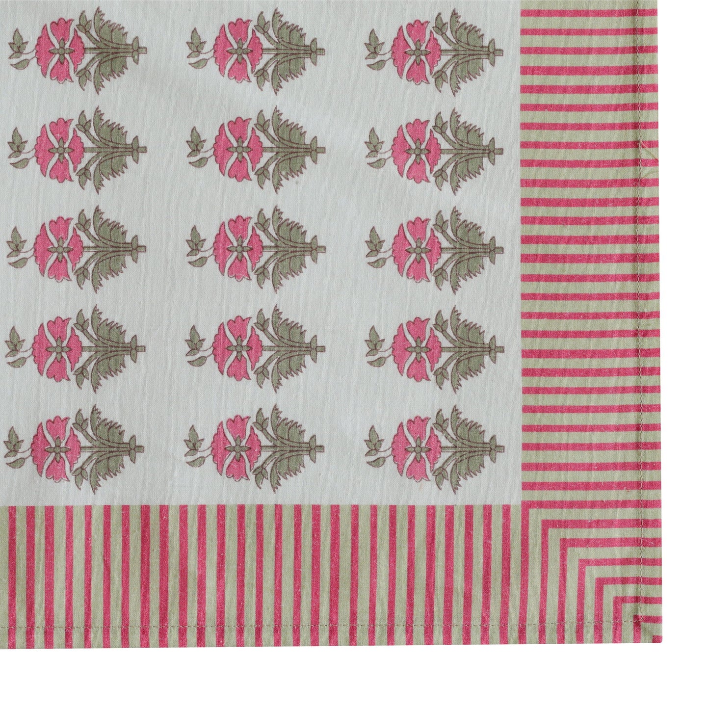 Crissy - Cotton Canvas Printed Napkins (Set of 4) - Pink Vintage Floral