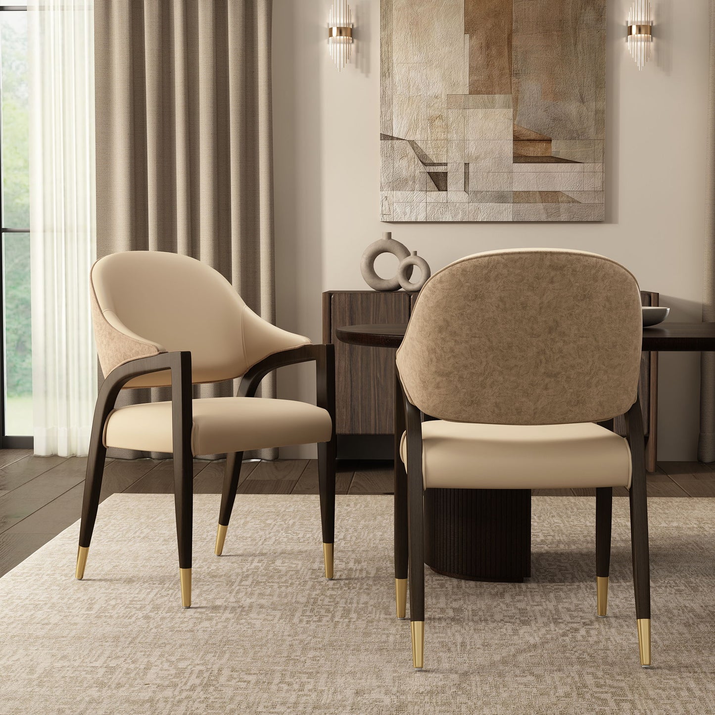 Manhattan Collette - Wood Upholstered Armchair