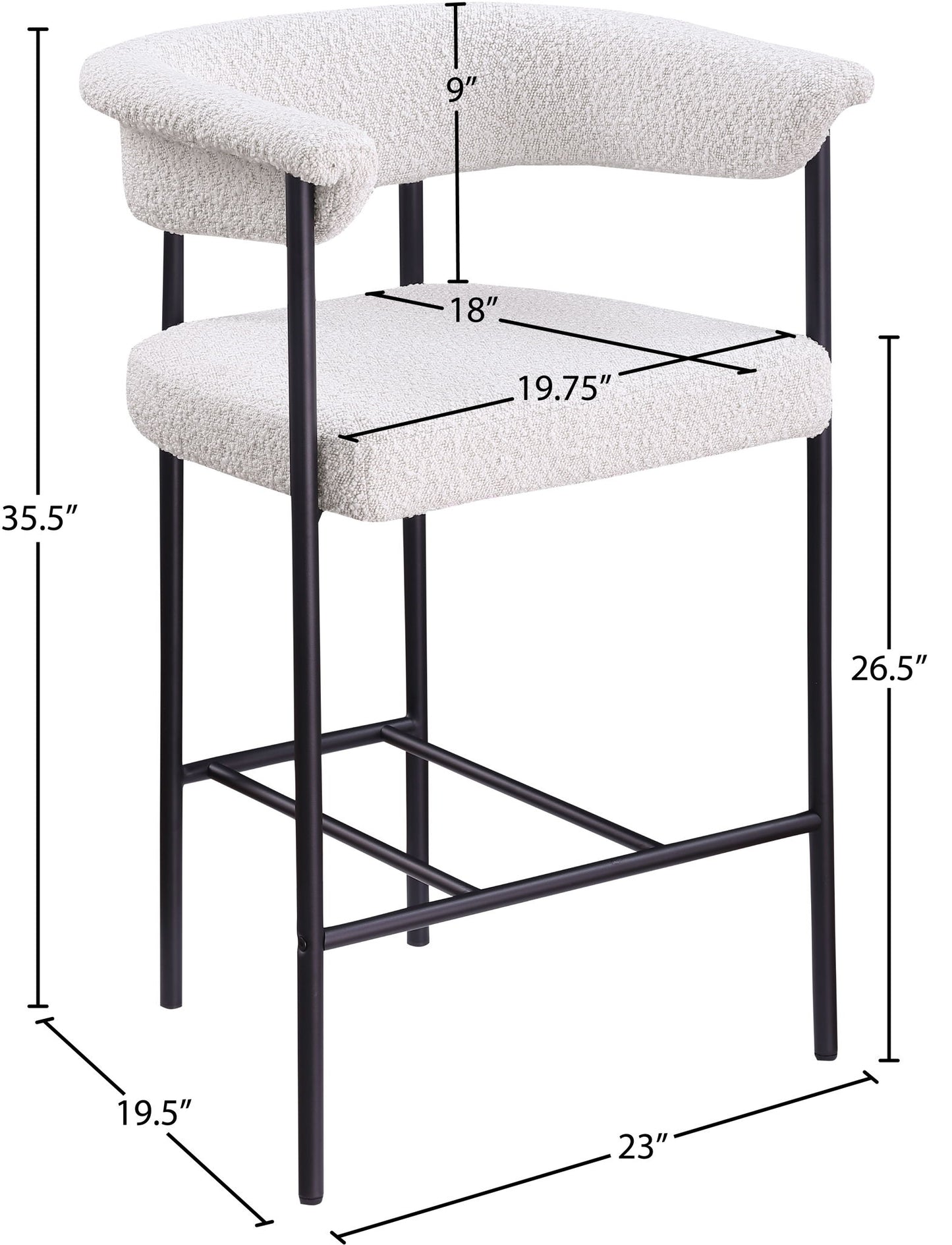 Malin - Boucle Counter Stool (Set of 2)