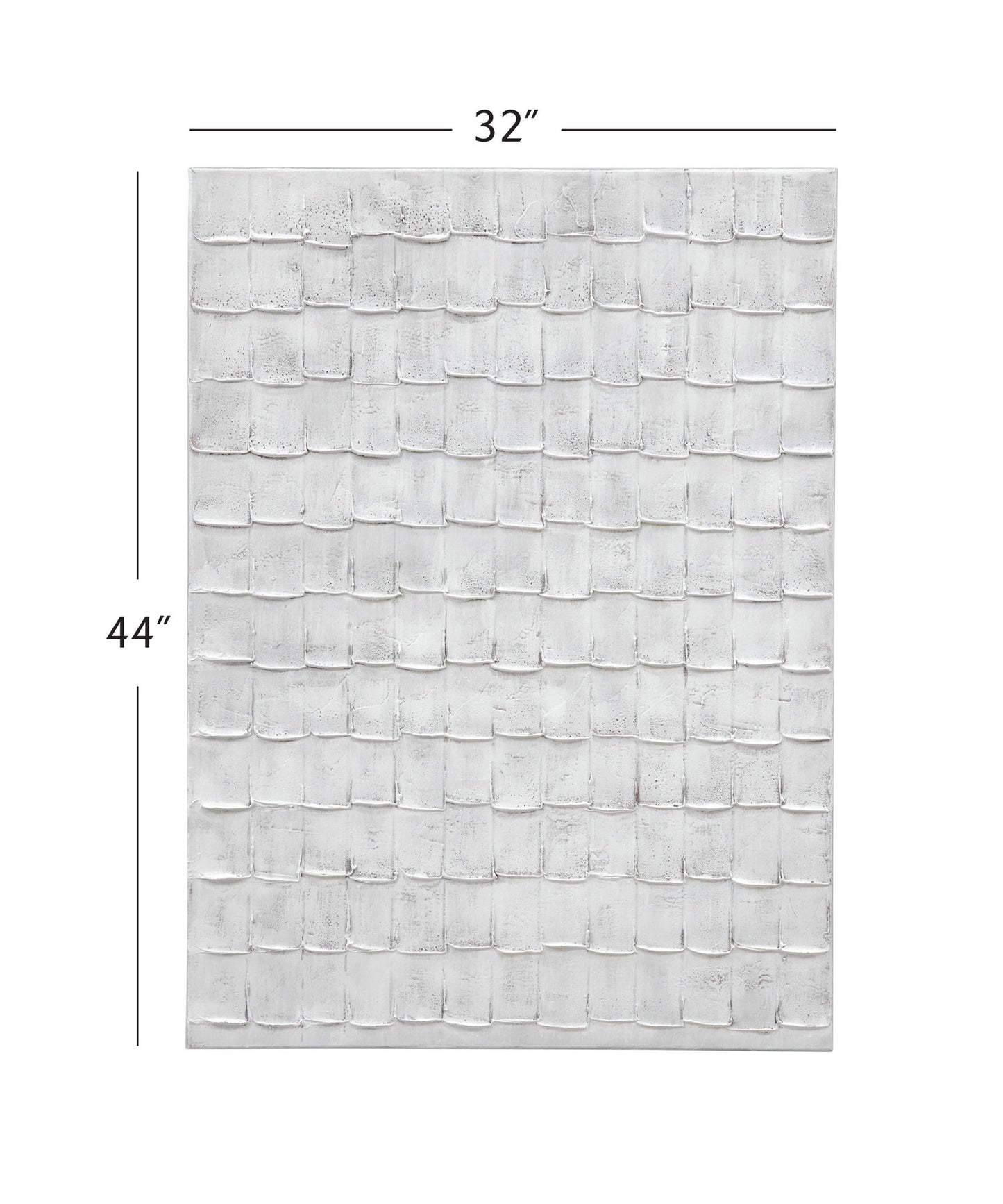 Linear Marks Canvas Art - White